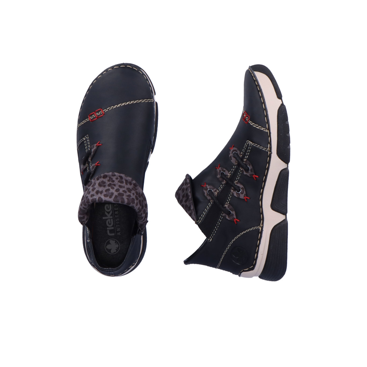 Rieker ženske gležnjače 45983-00 Lak Korak