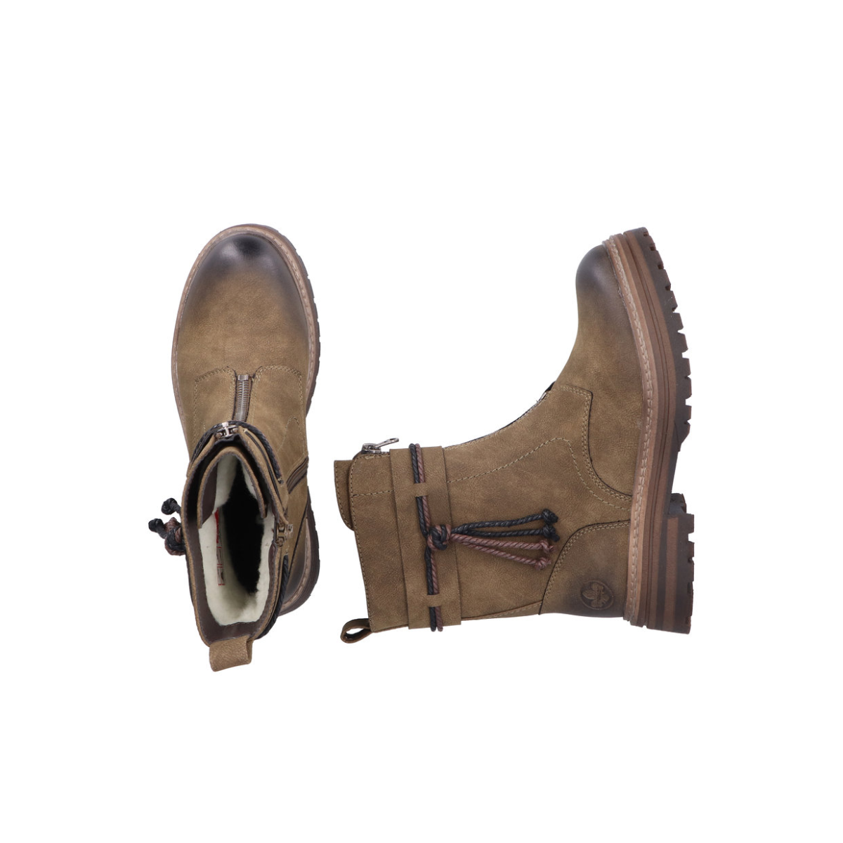 Rieker ženske gležnjače 93068-54 Lak Korak