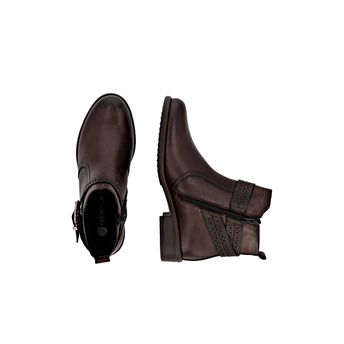 Rieker ženske gležnjače D0F81-25 Lak Korak