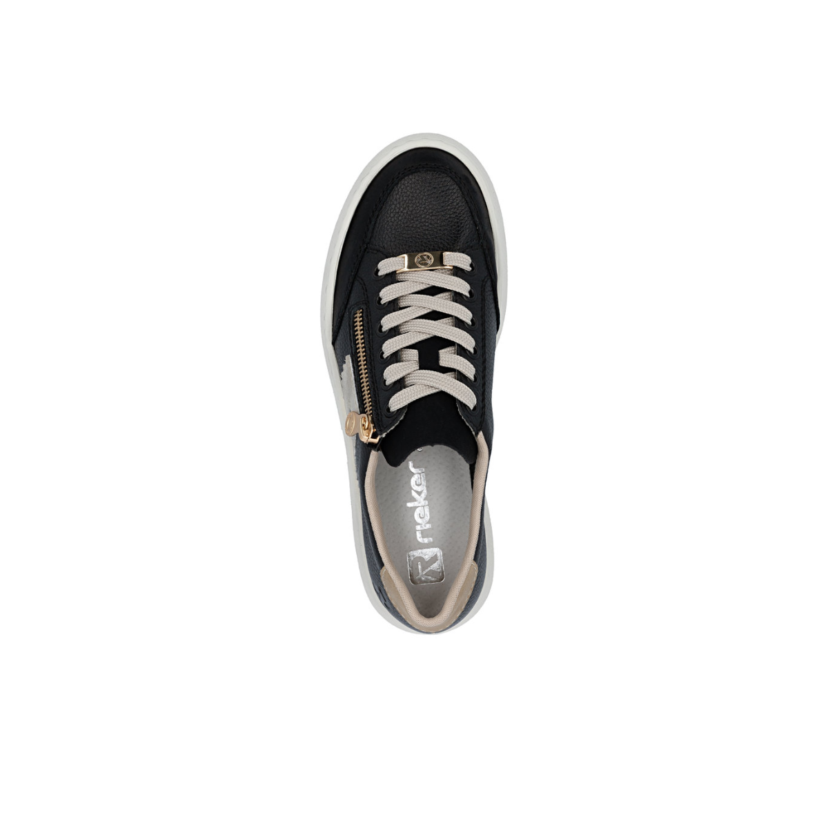 Rieker ženske polucipele M1912-00 Lak Korak