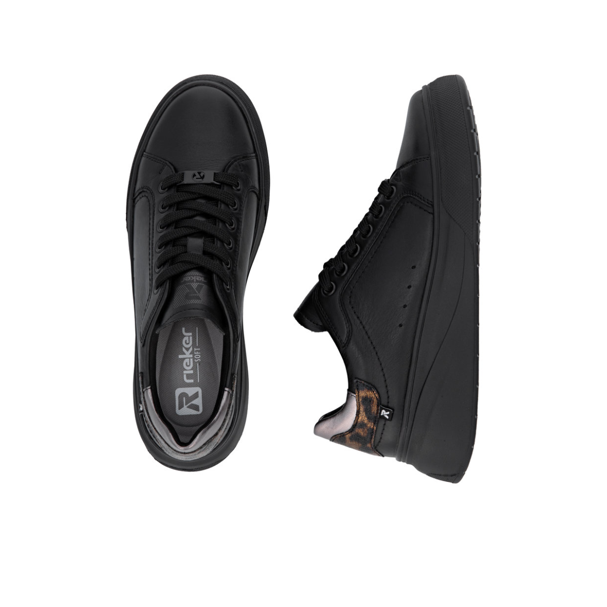 Rieker ženske polucipele W2303-00 Lak Korak