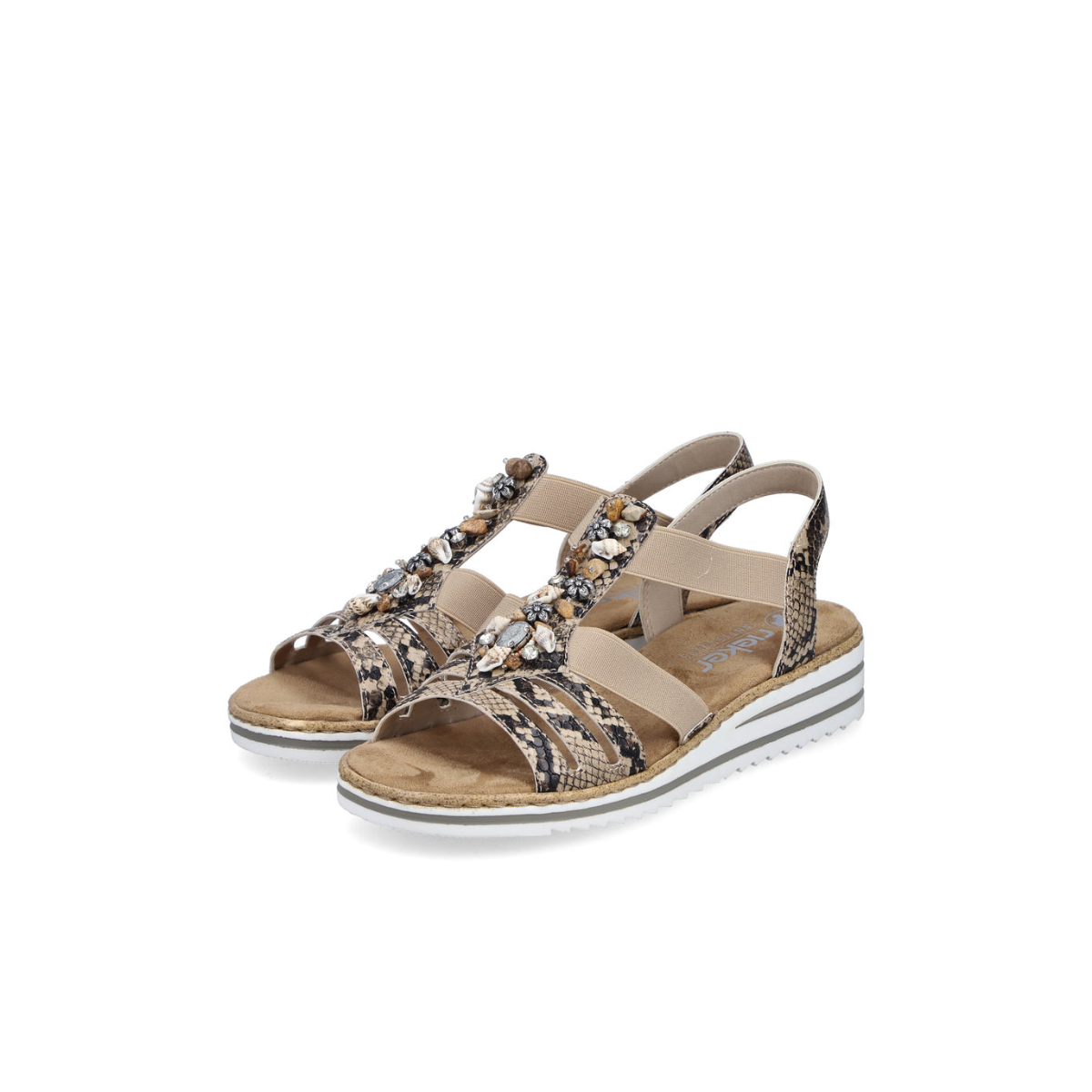 Rieker ženske sandale V0649-20 Lak Korak