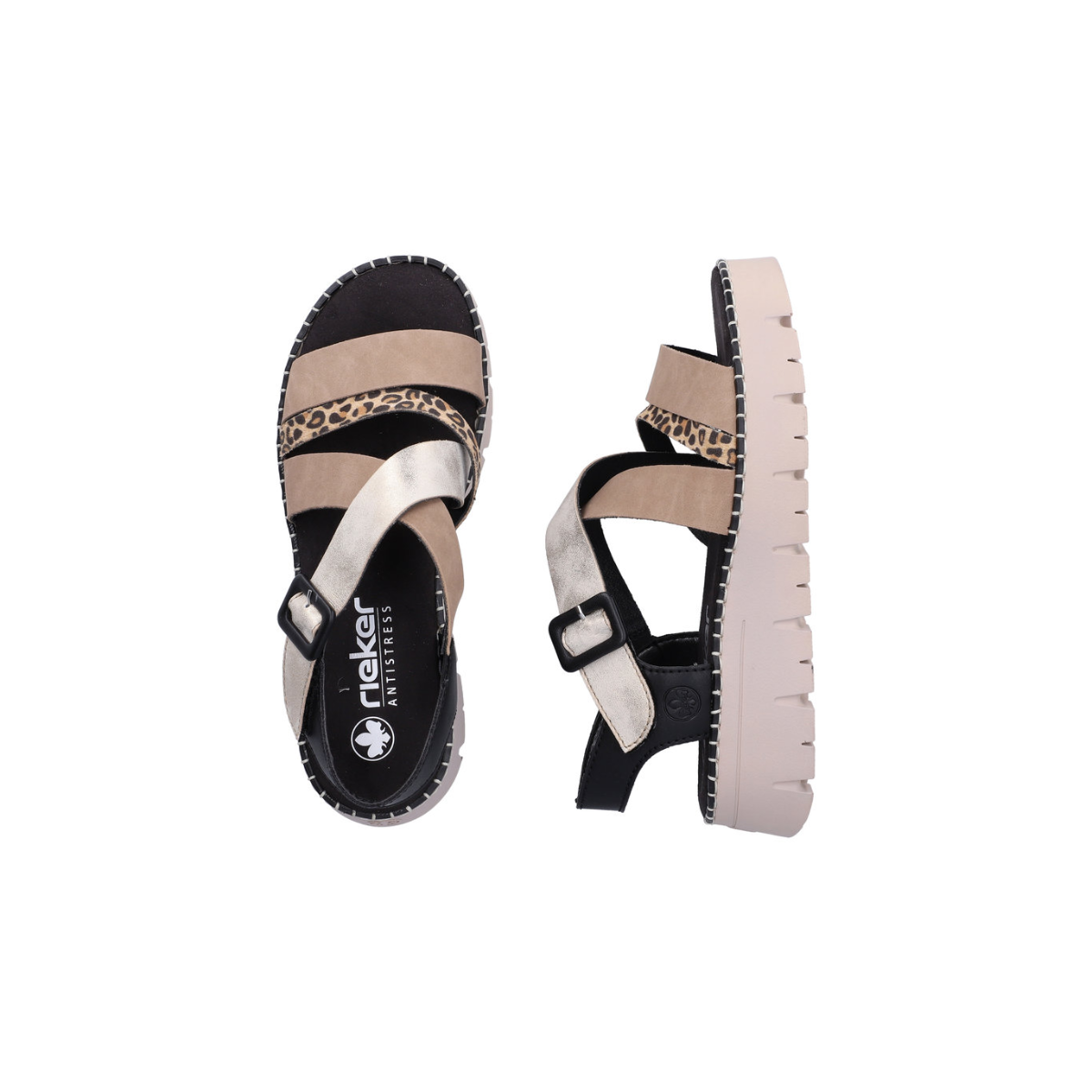 Rieker ženske sandale V1063-90 Lak Korak