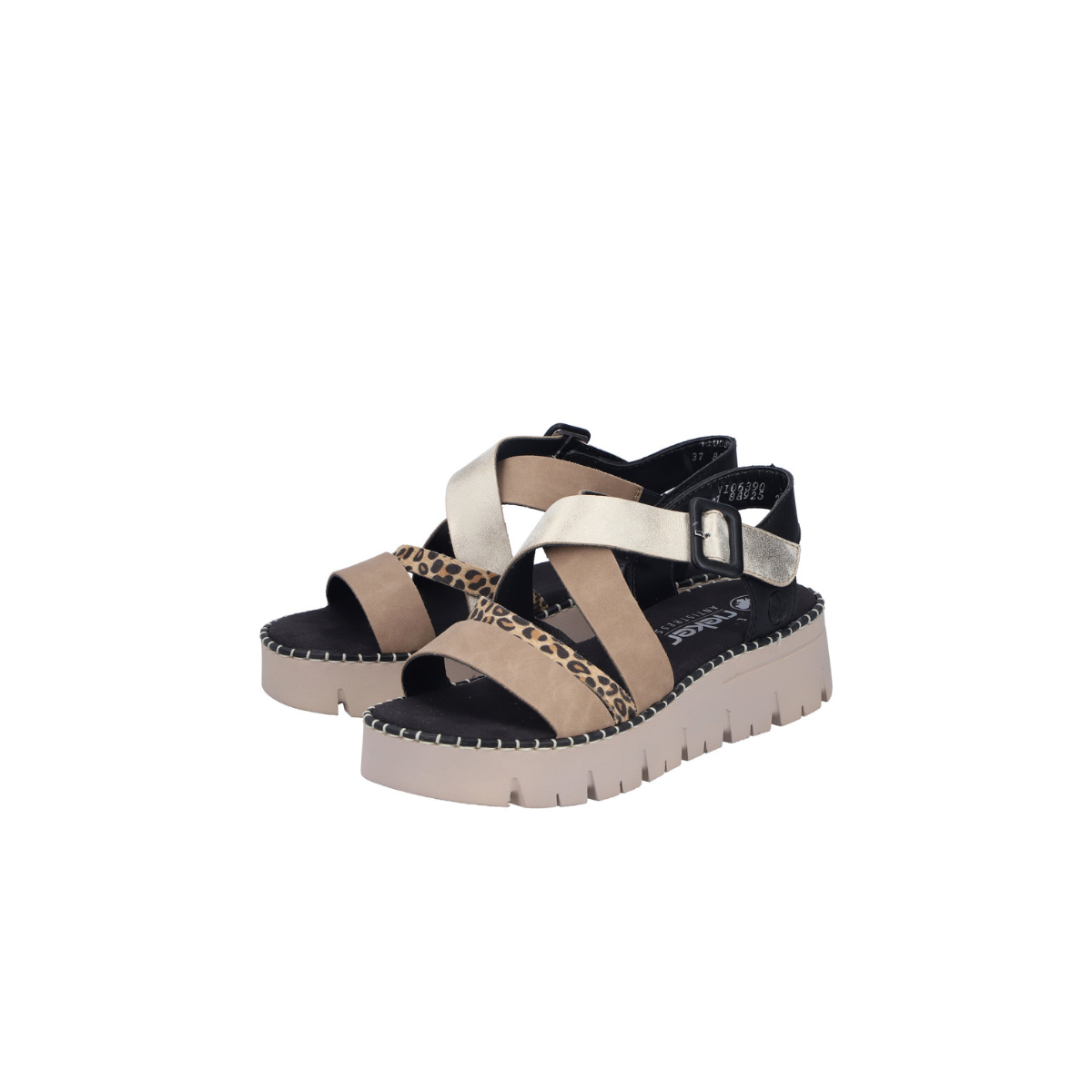 Rieker ženske sandale V1063-90 Lak Korak